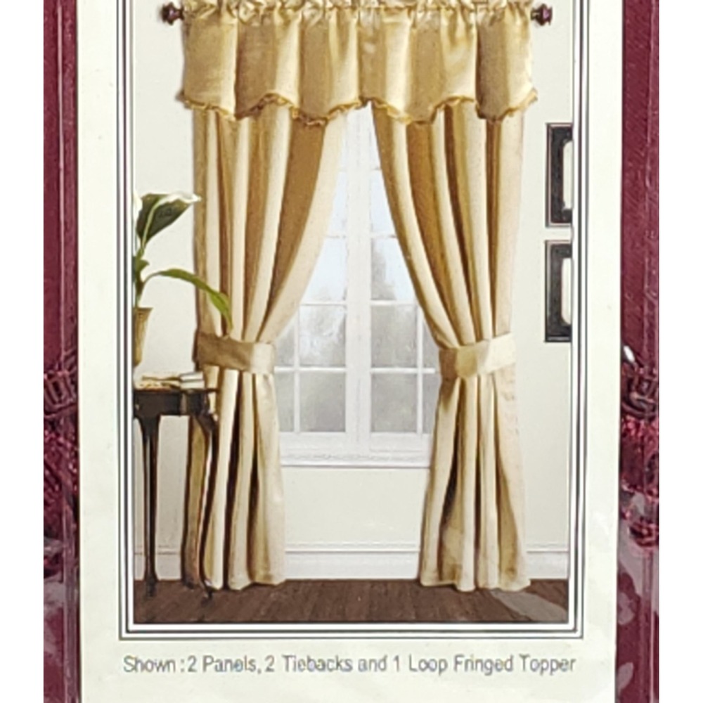 VTG Burlington Energy Saving Blackout Drapery Panels 5 Piece Burgundy 52"x84" - Picture 4 of 11